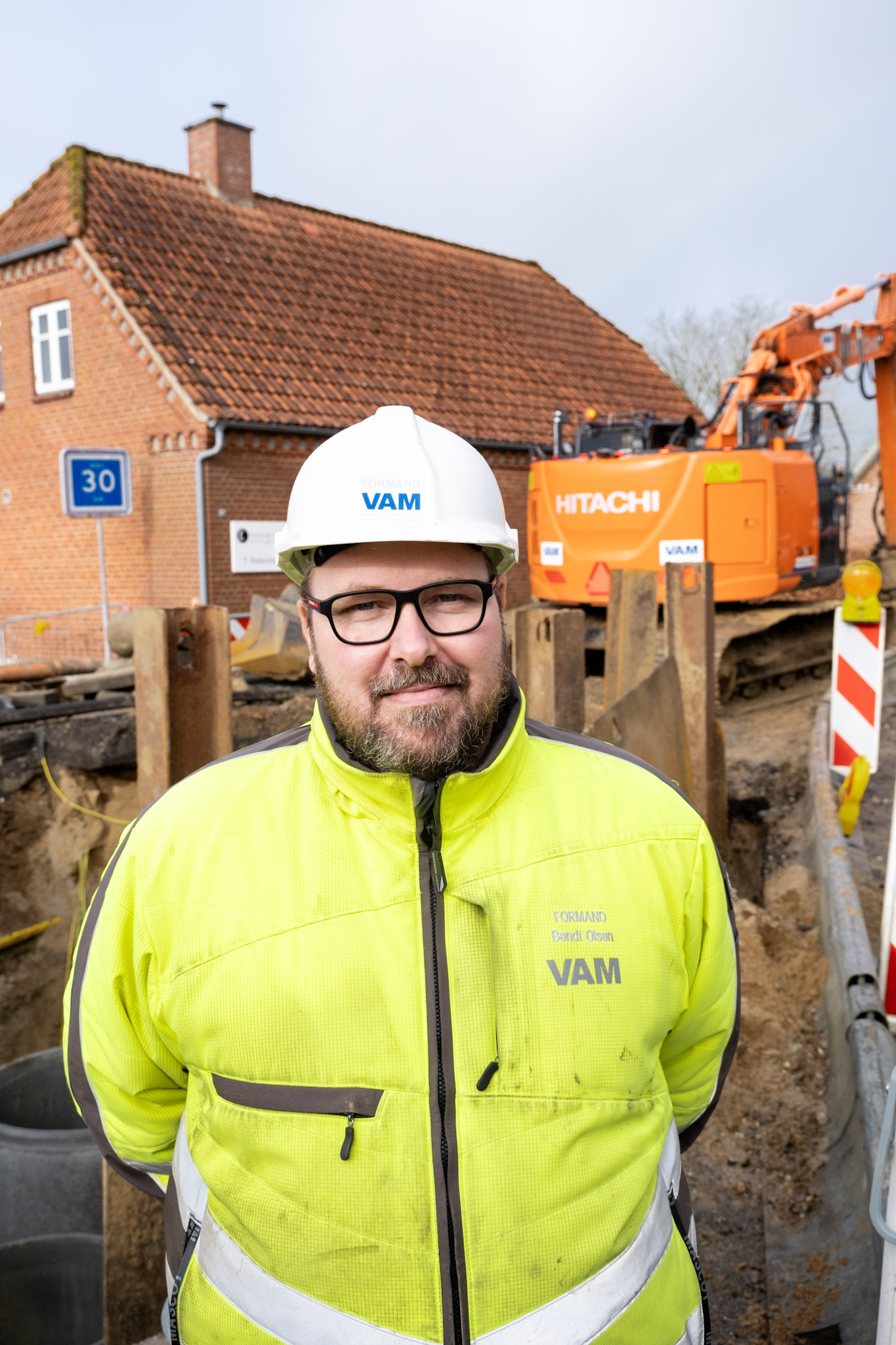 man with digger